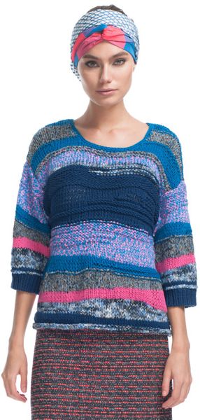 Marc Jacobs  Estate Blue Multi Anarchy Sweater - Lyst