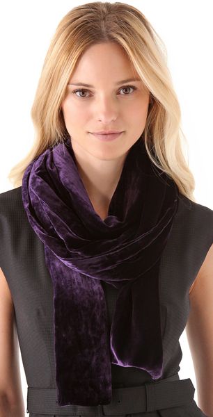 Rachel Zoe Signature Velvet Scarf - Lyst
