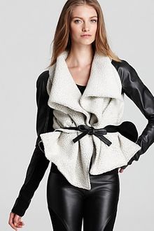 Sachin & Babi Jacket Lucerne Leather with Wool Blend Collar - Lyst