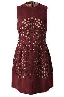Carven Laser Cut Suede Dress - Lyst