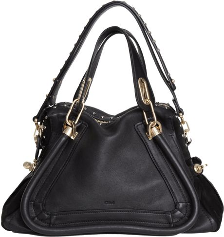 Chloé Medium Paraty Military Satchel in Black (gold) - Lyst