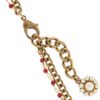 Dolce & Gabbana  Glass Pearl Virgin Mary Necklace in Red (gold) - Lyst