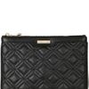 Karen Millen Quilted Collection Zip Top Purse in Black - Lyst