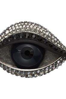 Lanvin Crystal Left Eye Brooch - Lyst