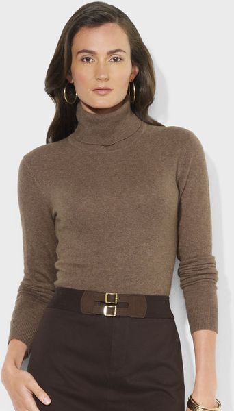 brown turtleneck sweater