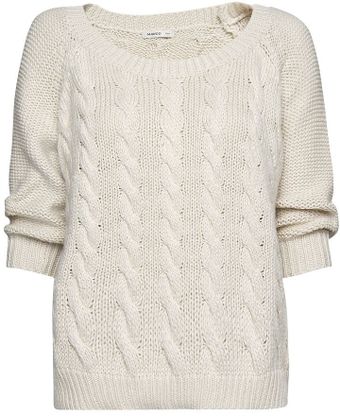 Mango Cotton Cable Knit Jumper - Lyst