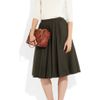 Miu Miu Studded Leather Shoulder Bag in Brown (red) - Lyst