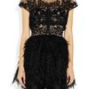Prabal Gurung Embellished Mesh and Feather Silkorganza Top in Black - Lyst
