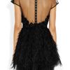 Prabal Gurung Embellished Mesh and Feather Silkorganza Top in Black - Lyst