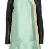 Proenza Schouler Leatherpaneled Silkshantung Dress in Green (mint) - Lyst