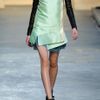 Proenza Schouler Leatherpaneled Silkshantung Dress in Green (mint) - Lyst