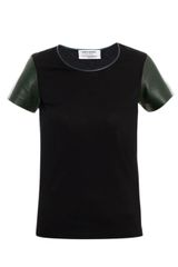 Yves Saint Laurent Leather and Jersey Top