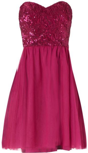 Jane Norman Sequin Prom Dress in Purple (fuchsia)