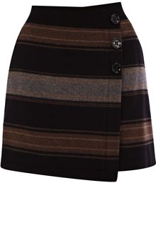 Karen Millen Blanket Stripe Collection Skirt - Lyst