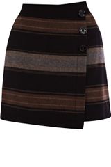 Karen Millen Blanket Stripe Collection Skirt