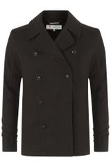 Label Lab Military Cuff Detail Wool Pea Coat