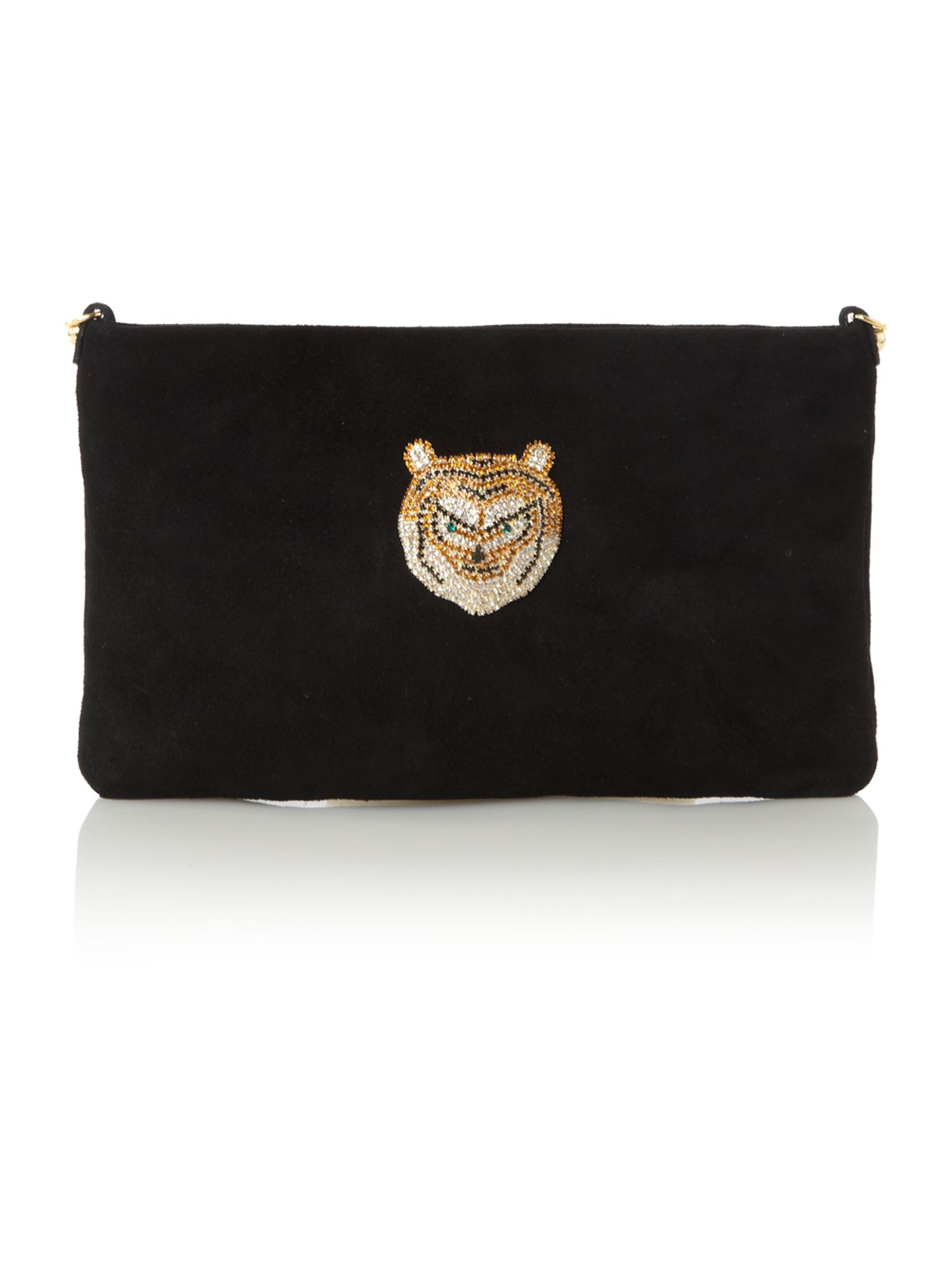 Love Moschino Suede Lion Clutch Bag in Black Lyst