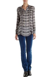 Theyskens' Theory Abstract Print Sheer Shirt - Lyst