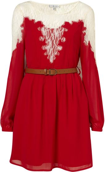 Topshop Lace Insert Dress By Rare - Lyst