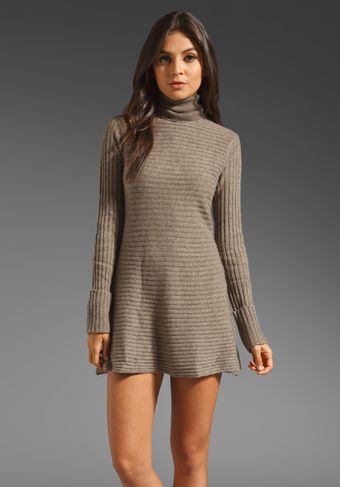 Autumn Cashmere Flared Rib Dress - Lyst