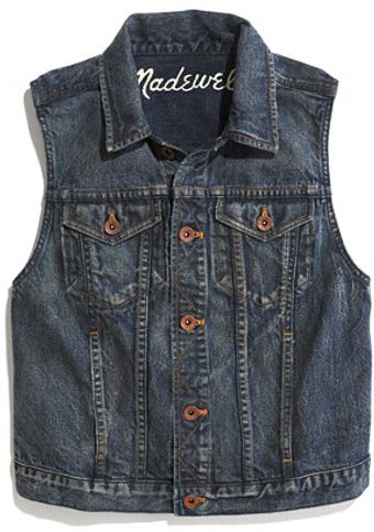 Madewell Goldrush Denim Vest in Storm Cloud Wash - Lyst