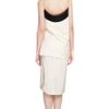 Narciso Rodriguez Ivory And Black Poly Drape Dress in White (ivory/black) - Lyst