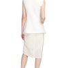 Narciso Rodriguez White Linen SilkBonded Tweed Vest in White - Lyst