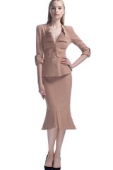 Zac Posen Tan Structured Jacket