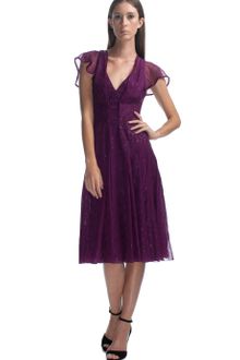 Zac Posen Violette Printed Chiffon Cocktail Dress - Lyst