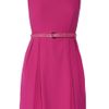 Alice + Olivia Belted Crepe Dress in Purple (fuchsia) - Lyst