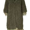 Anna Sui  Faux Mongolian Lamb Fur Coat in Green (olive) - Lyst
