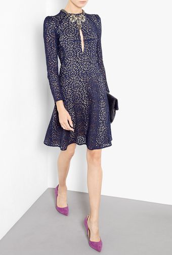 Carven Lace Fit and Flare Dress - Lyst