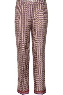 J.Crew Café Printed Silk Twill Capri Pants - Lyst