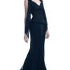 Zac Posen Flutter Sleeve Evening Gown in Blue (midnight) - Lyst