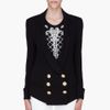 Balmain Black Doublebreasted Angora Cashmere Blazer in Black - Lyst