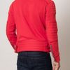 Balmain Biker Quilteddetail Sweat Top in Red for Men - Lyst