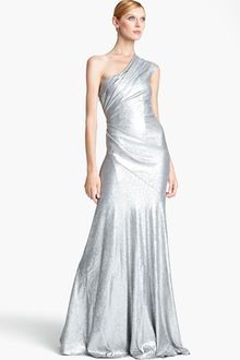 Donna Karan New York Collection One Shoulder Sequin Gown - Lyst
