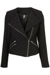 Topshop Double Zip Biker Jacket