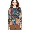Tory Burch Bonnie Cardigan in Gold (twilight garnet) - Lyst