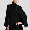 Via Spiga Cape Coat in Black - Lyst