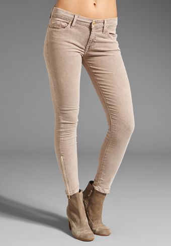 7 For All Mankind The Skinny Pebble Washed Cord with Zip - Lyst