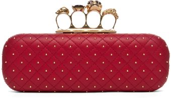 Alexander McQueen Knuckle Box Long Clutch in Cherry - Lyst