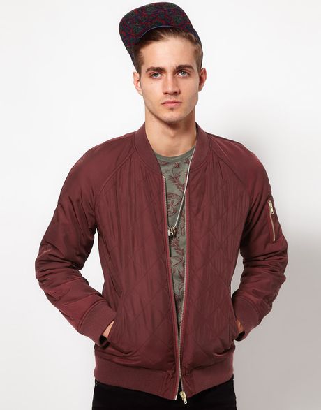 asos-brand-burgundy-asos-bomber-jacket-in-quilted-fabric-product-1 ...