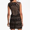 Bcbgmaxazria Lace Panel Ruffle Dress in Black (black combo) - Lyst