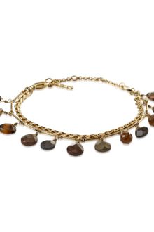 Fossil Goldtone Semiprecious Accents Bracelet - Lyst