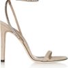 Gucci Crystal embellished Suede Sandals in Beige (taupe) - Lyst