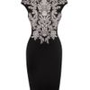 Alexander Mcqueen  Black FilCoupe Floral Jacquard Mini Dress in Black - Lyst