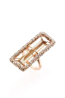 Alexis Bittar Elements Resort Bel Air Rose Gold Smoky Quartz Baguette Ring - Lyst