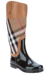 Burberry Checked Midcalf Boot