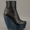 Lanvin Wedge Ankle Boot in Blue (black) - Lyst